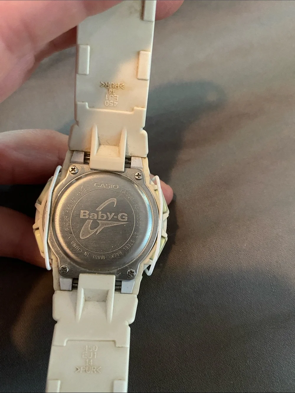 Casio - Baby G -White Shock Resistant Digital Watch - Pink Accents